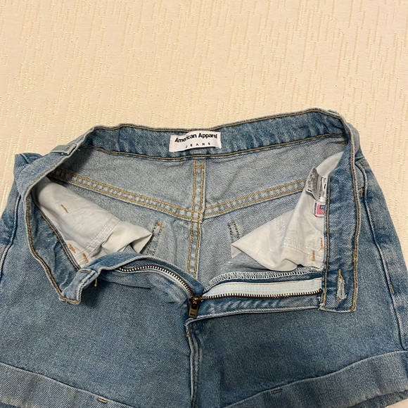 FREE SHIPPING American Apparel denim shorts - Picture 3 of 3